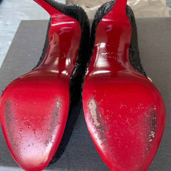 Christian Louboutin Python Platform Pumps, Black, 8 - Picture 5 of 8